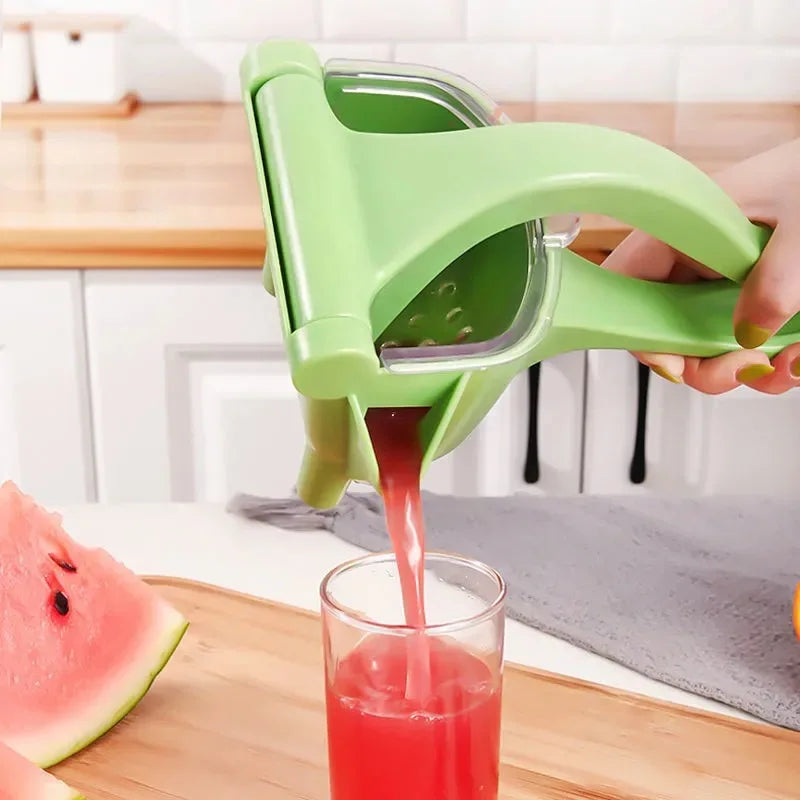 Exprimidor de limón multifunción verde de mano, no eléctrico, para frutas y verduras, manual, pequeño, 1 unidad