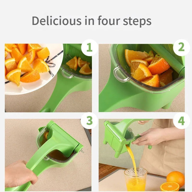 Exprimidor de limón multifunción verde de mano, no eléctrico, para frutas y verduras, manual, pequeño, 1 unidad